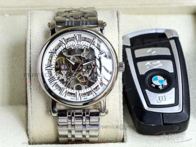 AAA Replica Patek Philippe Complications Stainless Steel Case Skeleton Dial 42 MM Automatic Watch